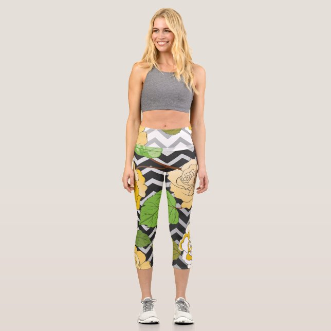Roses 11 capri leggings (Front)