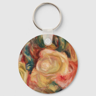 Roses (1912) by Pierre-Auguste Renoir Fine Art Key Ring