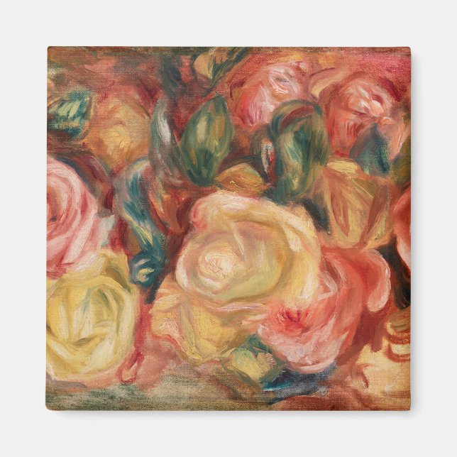 Roses (1912) by Pierre-Auguste Renoir Fine Art Magnet (Front)