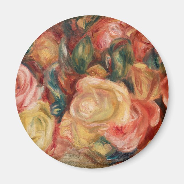 Roses (1912) by Pierre-Auguste Renoir Fine Art Magnet (Front)