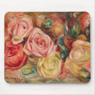 Roses (1912) by Pierre-Auguste Renoir Fine Art Mouse Pad