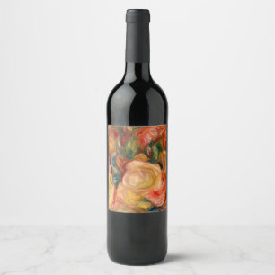 Roses, 1912 by Pierre-Auguste Renoir Wine Label