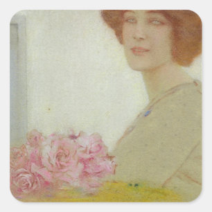 Roses, 1912 square sticker