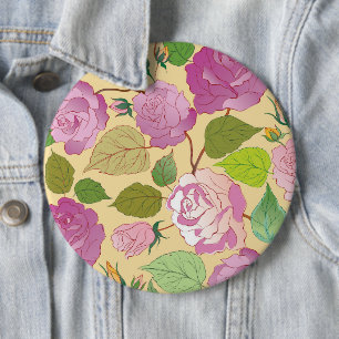 Roses 19 6 cm round badge