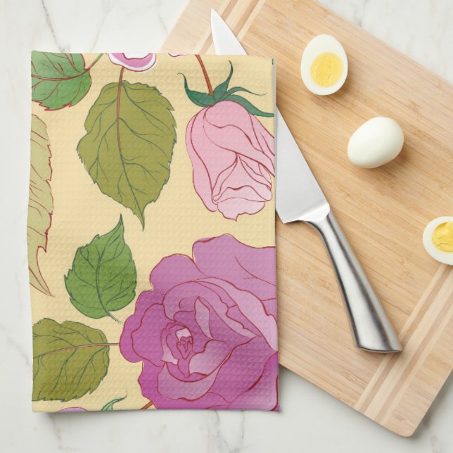 Roses 19 tea towel (Quarter Fold)