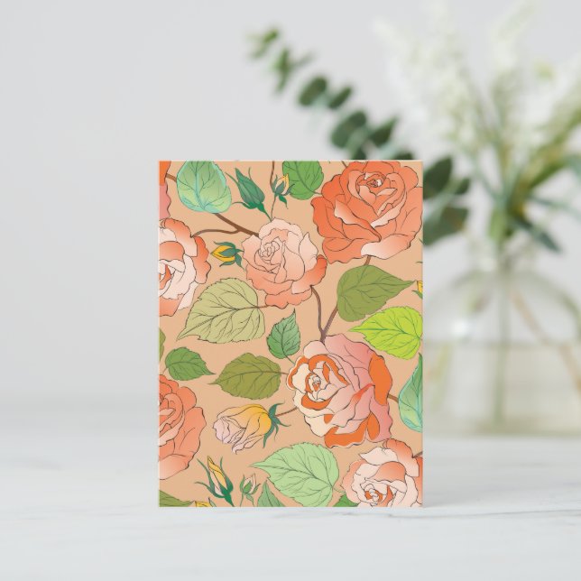 Roses 21 holiday postcard (Standing Front)