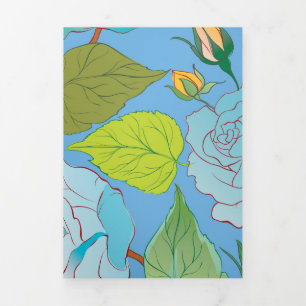 Roses 23 Tri-Fold holiday card
