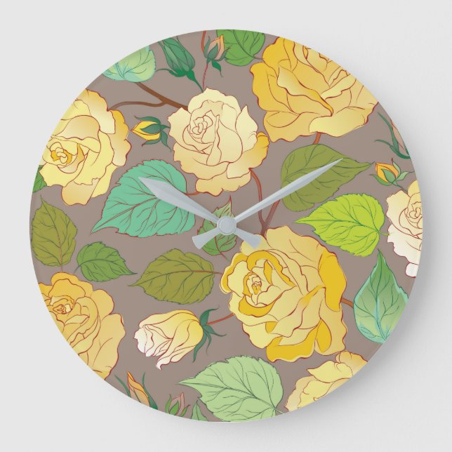 Roses 3 large clock (Front)
