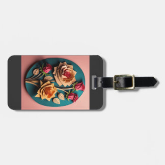Roses 3D Paper Art Design T-shirt Luggage Tag