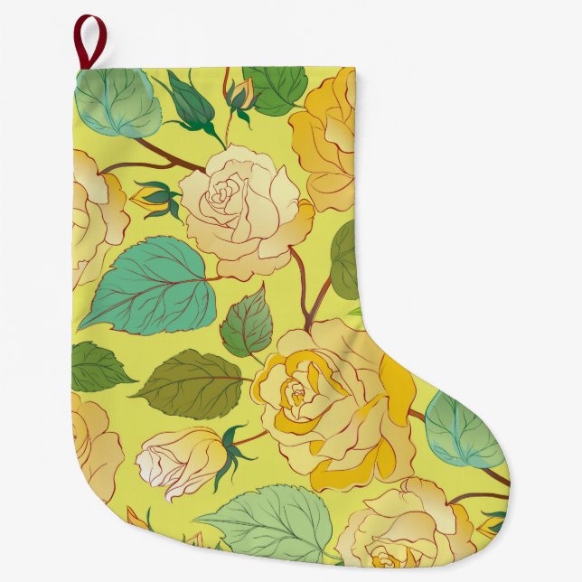 Roses 4 large christmas stocking (Front)