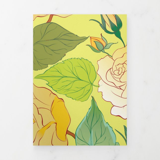 Roses 4 Tri-Fold holiday card (Cover)