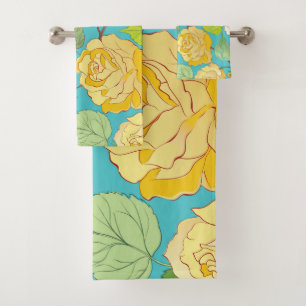 Roses 5 bath towel set