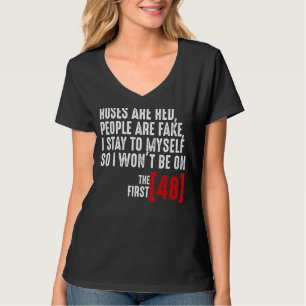 Roses A Red People Are Fake I Stay To Myself T-Shirt
