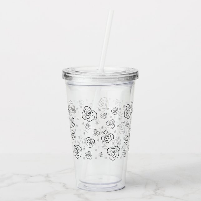 Roses Acrylic Tumbler (Back)