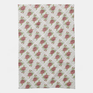 Roses All Over Tea Towel
