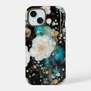 Roses And Bubbles Abstract iPhone 15 Case