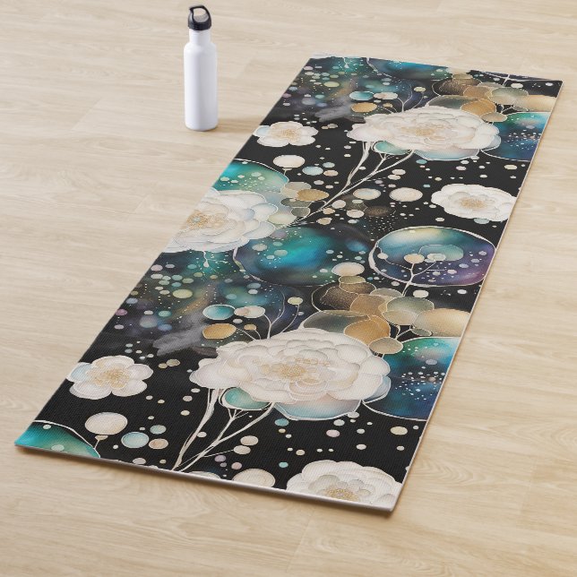 Roses And Bubbles Abstract Yoga Mat (In Situ)