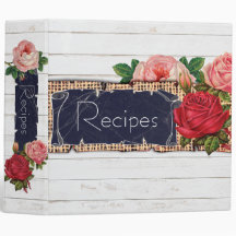Roses and Burlap Country Chic White Wood