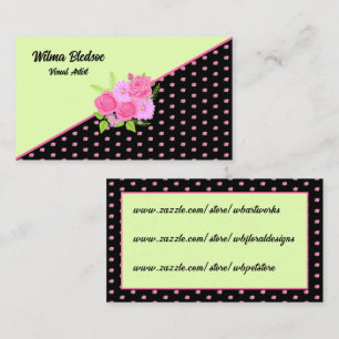 Roses and Dahlias Visual Artist Business Card