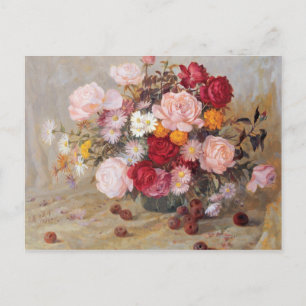 Roses and Daisies Postcard