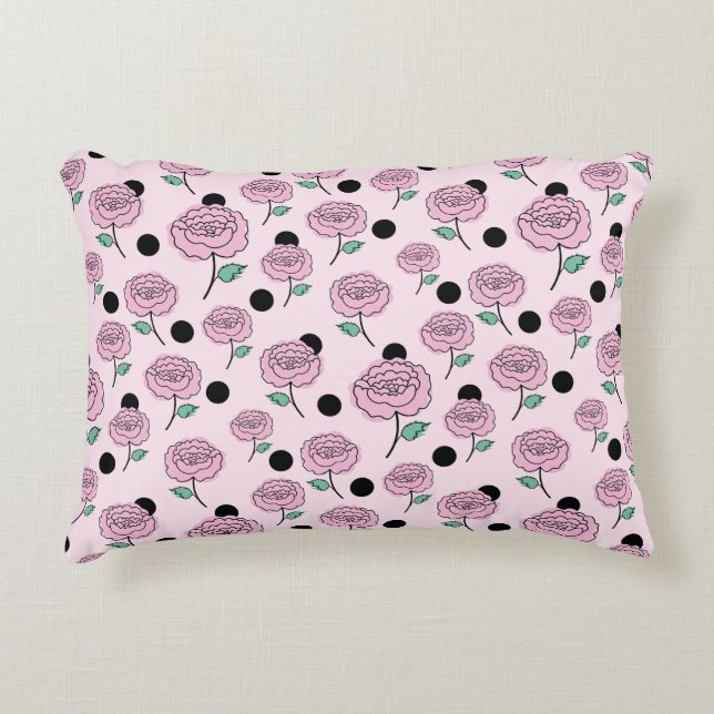 Roses and dots. decorative cushion (Front)
