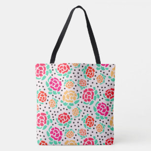 Roses and Dots - Tote Bag