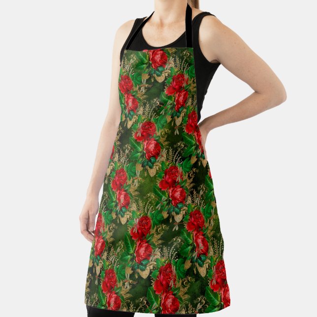 Roses and Dragonflies (Design 13) Apron (Insitu)
