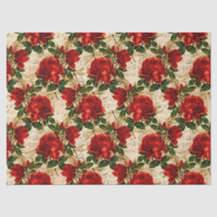 Roses and Dragonflies (Design 17) Tissue Paper