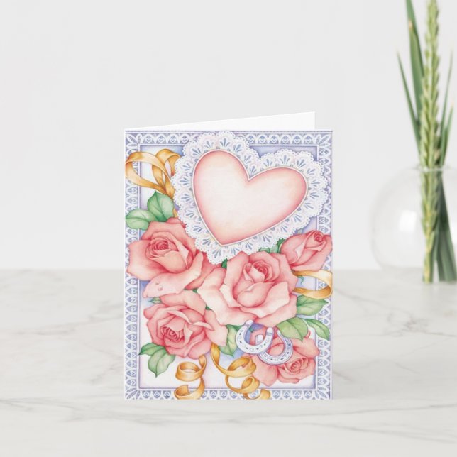 Roses and heart card (Front)