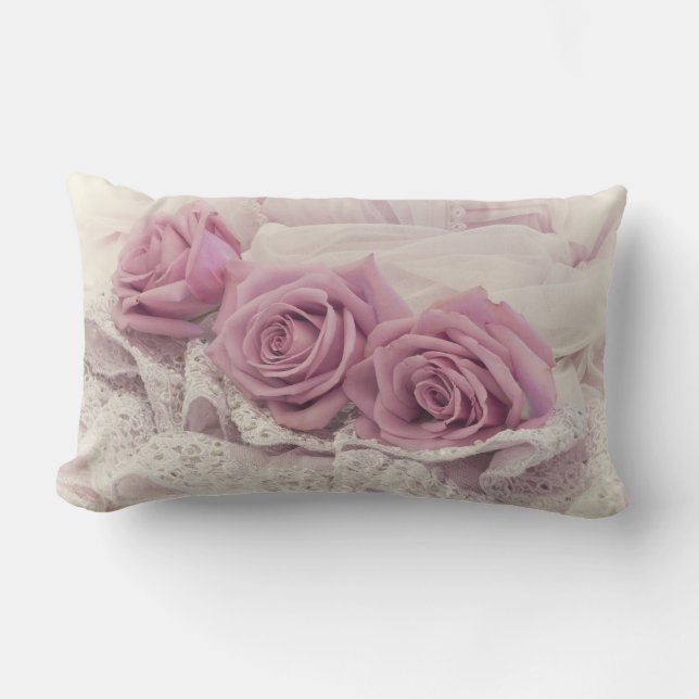 Roses And Lace Still Life Pillow (Front)