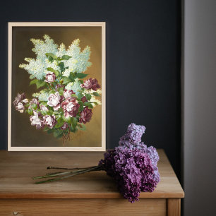 Roses and Lilacs Poster