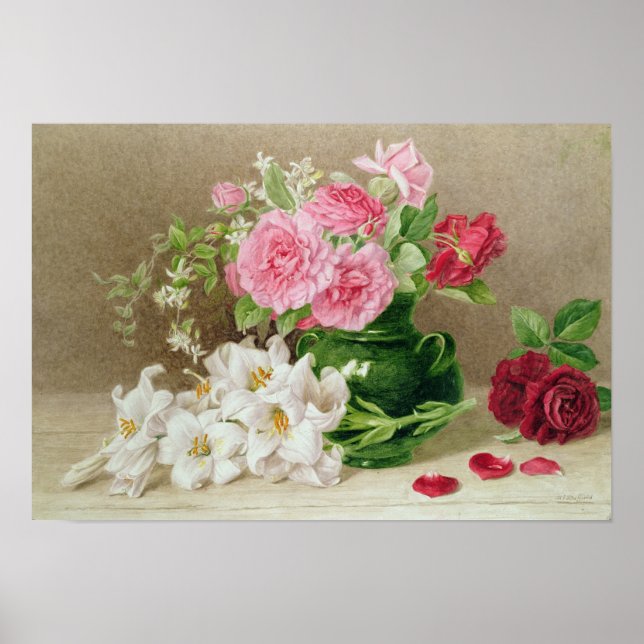 Roses and Lilies Poster (Front)