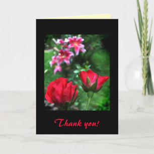 Roses and Lilies Thank You Card