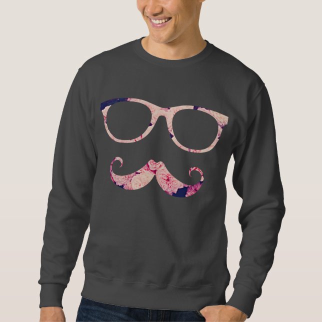 Roses and moustache sweatshirt (Front)