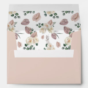 Roses and Orchids Pre-Printed Return Address Envelope