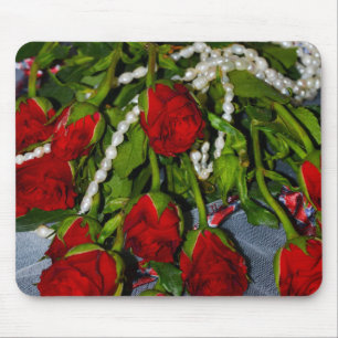 Roses and Pearls Mouse Pad