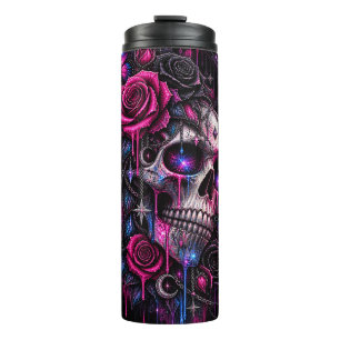 roses and skull- ARH Thermal Tumbler