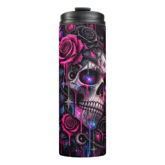 roses and skull- ARH Thermal Tumbler