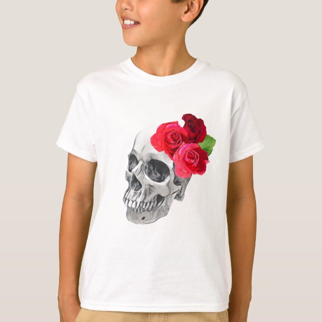 Roses and Skull T-Shirt (Front)