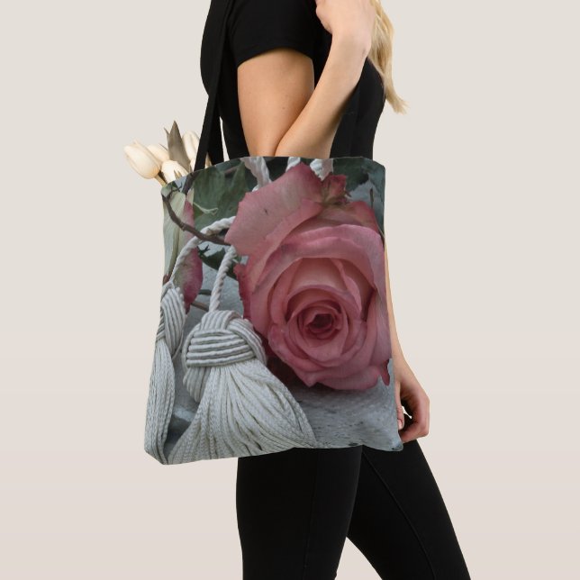 Roses And Tassels Tote Bag (Close Up)