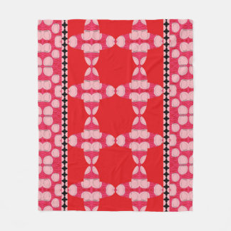 Roses And Waves Clovers Fleece Blanket