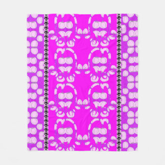 Roses And Waves Cupflowers Fleece Blanket