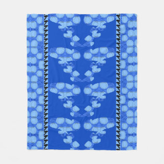 Roses And Waves Roses Fleece Blanket