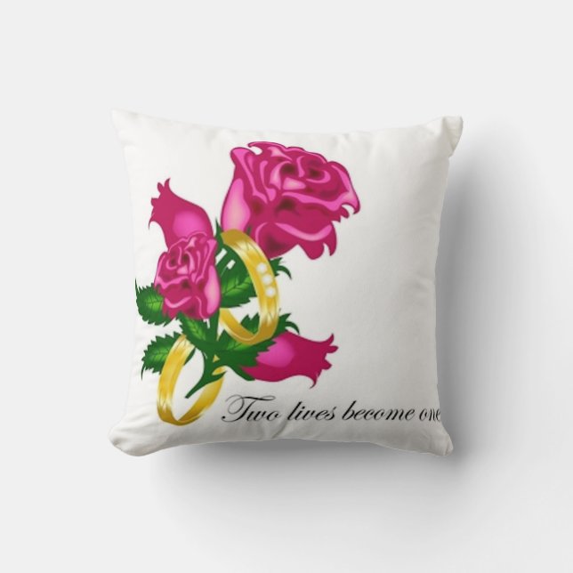 Roses and Wedding Bands American MoJo Pillow (Front)