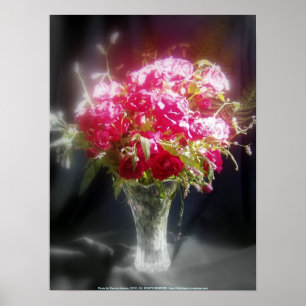 roses and wildflowers poster