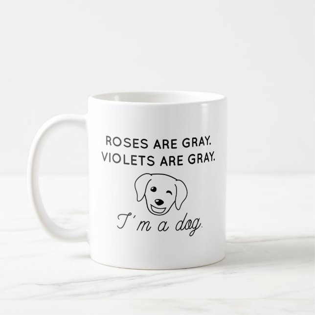 Roses Are Grey Coffee Mug (Left)