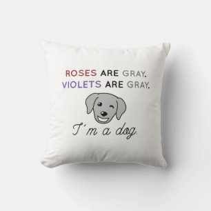 Roses Are Grey Cushion
