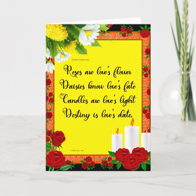 Roses Are Love's Flower  Card (Front)