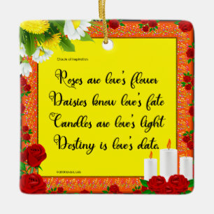 Roses Are Love's Flower ornament