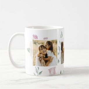 Roses are Pink Three Photos Cute Flowers Coffee Mug